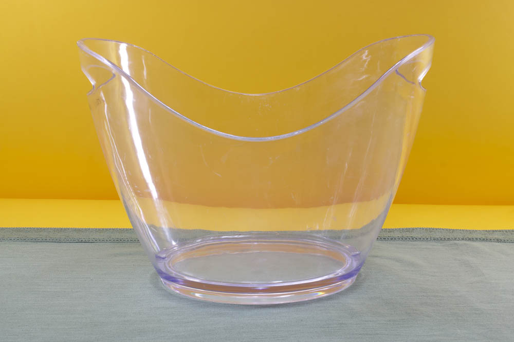 Vasque à champagne acrylique transparent 5L